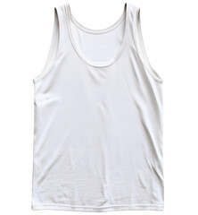 white tank top isolated background