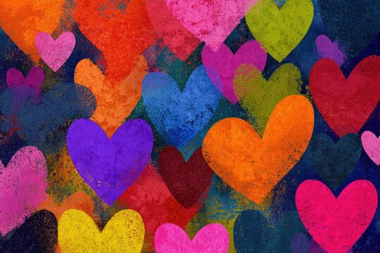 Vibrant heart pattern