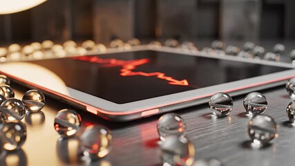 Economic Downturn and Financial Crisis Visualization on Digital Tablet Showing a Red Downward Trending Stock Market Graph Symbolizing Business Loss and Investment - Powered by Adobe