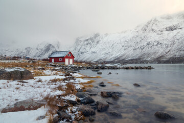 House in the snow, Norway