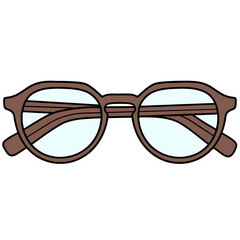 Fototapeta premium Brown Glasses Frame