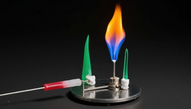Demonstration of Flame Emission Spectroscopy with Colored Salts and a Flame Source in Lab