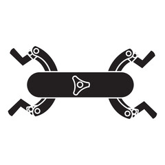 Obraz premium Burette Clamp Laboratory Equipment glyph icon