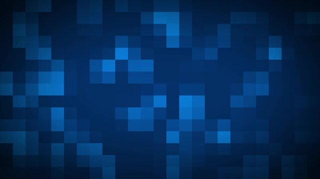 Technology futuristic pattern background. Geometric looping square mosaic animation. High- tech squares animation.