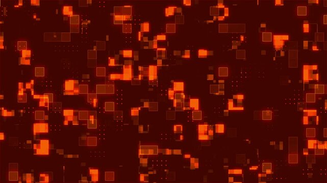 Technology futuristic pattern background. Geometric looping square mosaic animation. High- tech squares animation.
