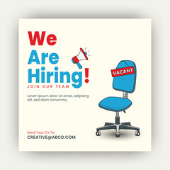 We are hiring job recruitment announcement template design