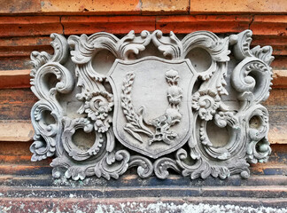 Traditional Balinese temple reliefs, in old condition