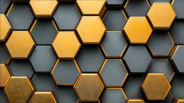 Decorative beehive honeycomb pattern on a wall.