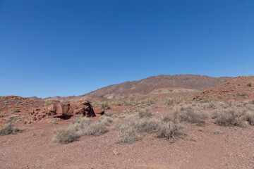 Katutau lava mountains in the Altyn-Emel (or Altyn Emel) national park. Zhetysu region, Kazakhstan.