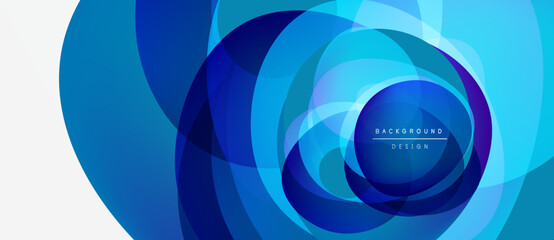Abstract blue layers create swirling vortex. Modern design, smooth gradients, dynamic composition. Perfect backdrop for presentations.