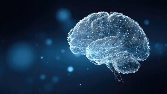 Digital brain, abstract,  neuroscience