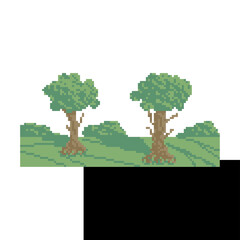 green land terrain pixel art