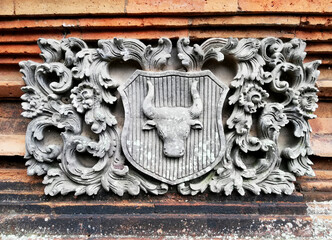 Traditional Balinese temple reliefs, in old condition