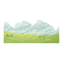 green land terrain pixel art