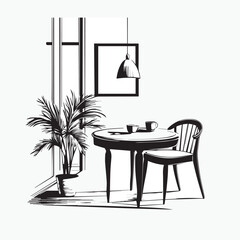 interior of a cafe