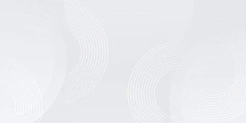 Abstract white glowing geometric lines on gray background. Modern shiny blue circle lines pattern. Futuristic technology concept.eps10