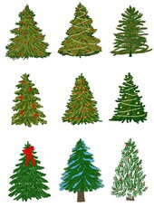 Kind of christmas tree illustration