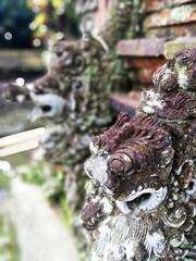 Traditional Balinese temple reliefs, in old condition