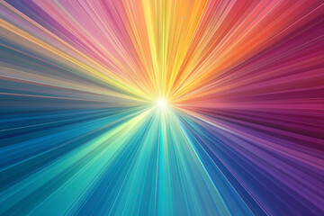 Obraz premium Vibrant Light Rays Bursting Through Colorful Gradient Backgrounds