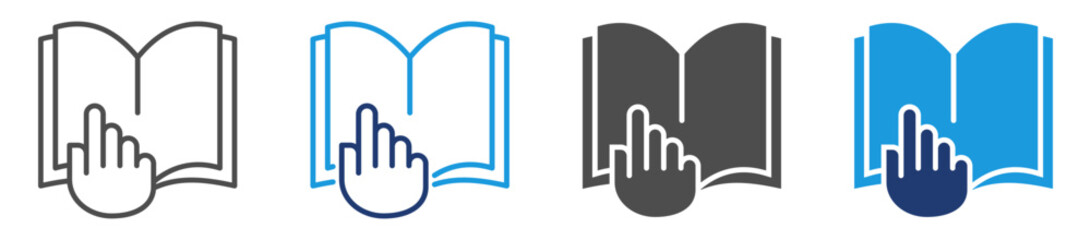 instruction icon sheet with multiple style