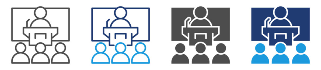 conference icon sheet with multiple style