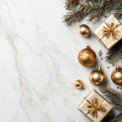 Elegant Christmas sale banner in rich red and gold tones, featuring festive lights and a modern layout ideal for seasonal promotions and marketing.