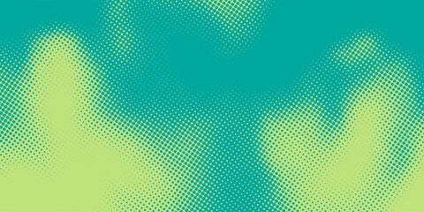 Turquoise pop art background with halftone polka dots in retro comic style, vector illustration template eps10