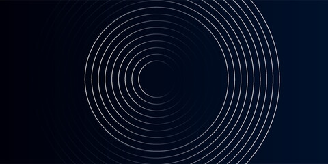 Fototapeta premium Blue abstract background with glowing circles. Swirl circular lines pattern. Geometric spiral. Twirl element. Modern graphic design. Futuristic technology concept.