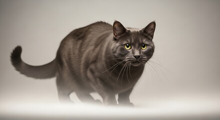 "Adorable domestic cat in warm natural lighting, sharp detail, expressive eyes, soft fur texture, cozy indoor atmosphere, professional pet photography, high-resolution portrait