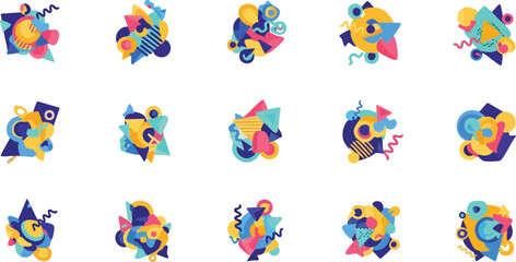 Vibrant Abstract Shapes Collection for Modern Design Projects