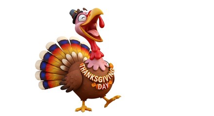 A humorous and playful design concept for a Thanksgiving Day greeting card or social media post