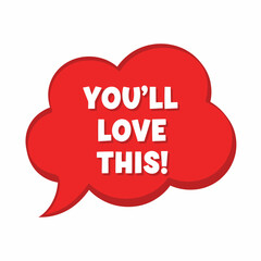 Youll Love This Red Cloud Speech Bubble