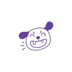 Playful Cartoon Dog Face