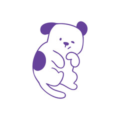 Cute Panda Illustration with Thoughtful Expression