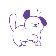 Naklejka premium Happy Cartoon Dog Illustration