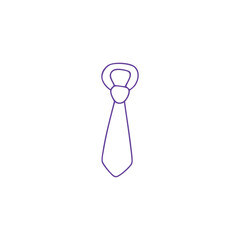 Simple Tie Illustration on White Background