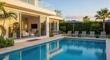 Luxurious Modern Villa with Private Pool and Outdoor Living Space