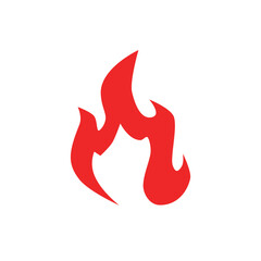 Set of red and orange fire flame.