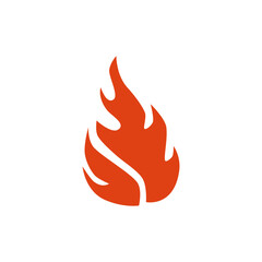 Set of red and orange fire flame.