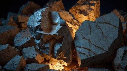 a close up of a pile of rocks
