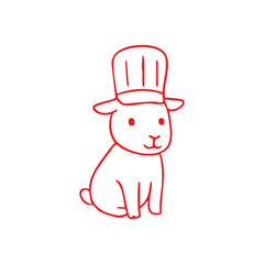 Elegant Cartoon Lamb in Top Hat
