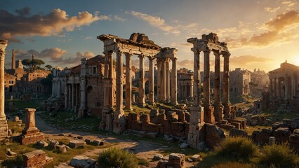 the ruins of the ancient city