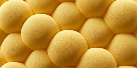 Close-up view of yellow spherical structures resembling cells in a natural pattern during a laboratory study