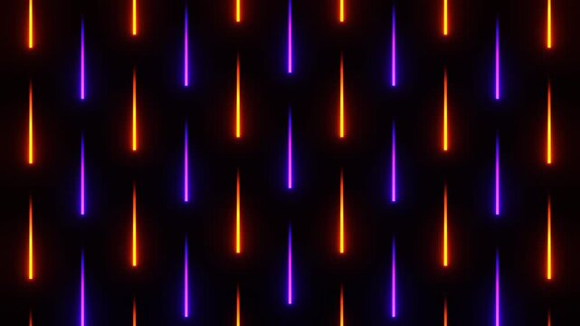 Purple and Orange Neon Lights Drops Background VJ Loop in 4K
