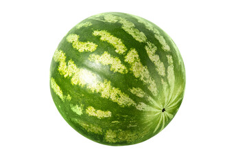 Fresh ripe watermelon isolated on transparent background, perfect for design, food concepts, summer themes and healthy nutrition ideas.