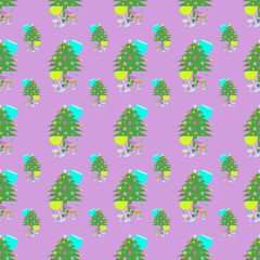 Seamless Tribal Pattern Vector. Fuchsia Pink and White Geometric Fabric.