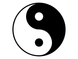 yin yang symbol on white