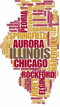 Animated Illinois Map-Shaped Wordcloud