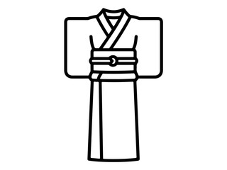 vector illustration of a Japanese Kimono