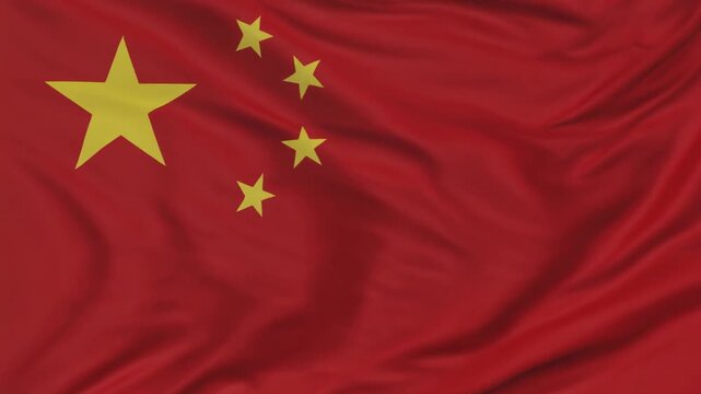flag of china waving Seamless Looping Animation of the Waving Flag of China (PRC)